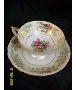 Del Mar Hand Painted 24K Gold Coffee Cup &amp; Saucer - £7.82 GBP