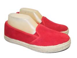 Clarks Collection Soft Cushion Women’s 8.5 M Red Suede Espadrille Slip O... - £17.12 GBP