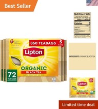Organic Black Tea - 72 Individually Wrapped Bags, Ideal for Any Occasion - $36.50