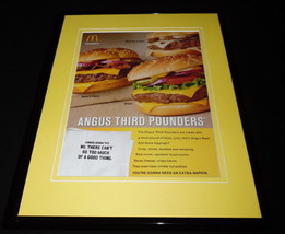 2010 McDonald&#39;s Angus Third Pounders Framed 11x14 ORIGINAL Advertisement - £27.08 GBP