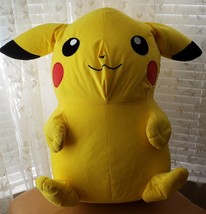Pikachu Plush Pokemon Nintendo Toy Factory 28&quot; H x 55&quot; D Yellow Giant Ex... - $69.25