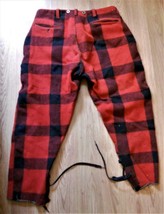 Vintage Red Black Checker Hunting Pants 32-26 Collector item - £31.34 GBP