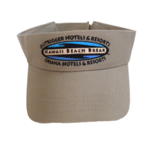 Outrigger Ohana Hotels Resorts Hawaii Beach Break Tan Golf Sun Visor Hat... - $14.80