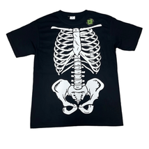 Yazbek Mens Medium Skeleton Glow in the Dark Halloween Tshirt New No Tags - £14.76 GBP