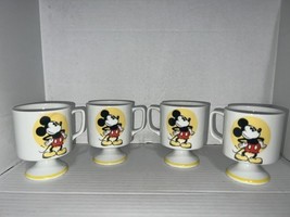 (4) Vintage 1970s Disney Mickey Mouse Footed Mug Cup - $739.31 MXN