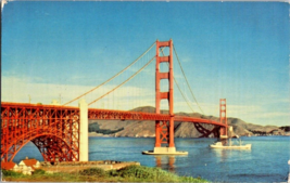 Postcard California Golden Gate Bridge J.B. Strauss  May 1937 5.5 x 3.5 Ins. - £3.95 GBP