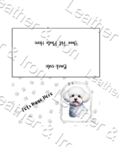 Bichon Frise Personalized / Custom Photo Vinyl Checkbook Cover - $11.75+