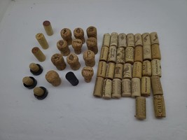 Natural Used Wine Corks Lot of 48 Variety Recycle Craft Decor Decoration - £5.90 GBP