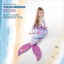 Mermaid Blanket For Little Girls, All Seasons Mermaid Tails Sleeping Bag... - $29.99