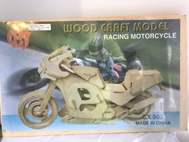 CHJ Wood Craft Model Racing Motorcycle CX503  New Kid&#39;s Children Kit - $12.86