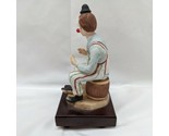 Circus Time Clown With Dressed Puppy Dog Music Box Works Ceramic 6&quot; - £15.86 GBP