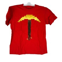 Mojang Minecraft Youth Boys Short Sleeved T-Shirt Size M Red - £6.15 GBP