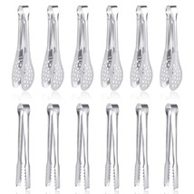 12 Pack Premium Small Serving Tongs, Mini Stainless Steel Appetizer Tong... - £15.93 GBP