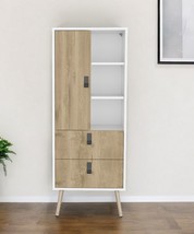 20&quot; White and Natural Two Drawer Chest - $5,745.52 MXN