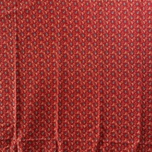 Remnant VTG Fabric Ozark Cabin Fabri Quilt Red Floral - £7.07 GBP