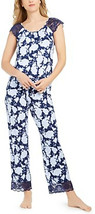 Charter Club Ladies Lace-Trim Floral-Print Pajama Set, Chainstitch, Xxl - £13.40 GBP