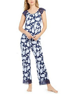 Charter Club Ladies Lace-Trim Floral-Print Pajama Set, CHAINSTITCH, XXL - $24.95 CAD