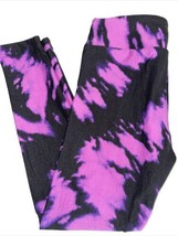 NWT LuLaRoe Kids S/M (2-8) Witch Please Black Purple Blue Tie Dye Leggings - £9.54 GBP