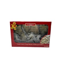 Celebrate It Set of 18 Christmas Cookie Cutters Holiday Baking NIB - $18.69