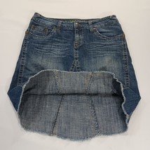 Hydraulic RN#99678 Women's Blue Cotton Stretch Denim Frayed Skirt Size 13/14 image 15