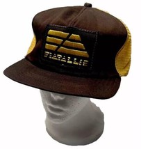 Fiatallie Snap Back Mesh Hat Logo Brown And Yellow READ - $6.85