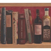 York Wallcovering Wooden Shelf Recipe Books Olive Oil Candy Box Wallpape... - £12.98 GBP