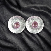 Morganite Gemstone 925 Silver Earring Handmade Jewelry Earring 0.89&quot; - £8.99 GBP