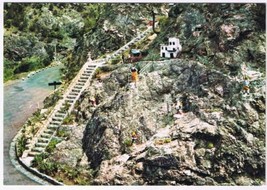 Italy Postcard Snow White &amp; Dwarfs Rock Da Pippo Cella Piccolo Hotel - $4.94