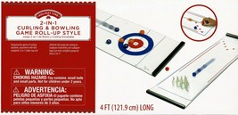 Holiday Time 2 - in - 1 Curling and Bowling Game Rollup Style - £23.65 GBP