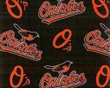 Baltimore Orioles MLB Pro Sports Team Baseball Print Fleece Fabric s6568bf - $12.97