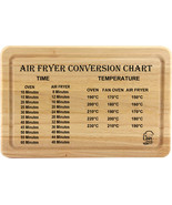 Rubberwood Chopping Board with Air Fryer Conversion Chart - $14.99