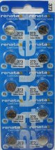 Renata 373 SR916SW Batteries - 1.55V Silver Oxide 373 Watch Battery (10 Count) - £8.77 GBP