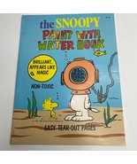Vintage 1965 Peanuts The Snoopy Paint With Water Coloring Book Non-Toxic - £19.74 GBP