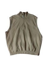 Carnoustie Golf Vest Men&#39;s Size XL 1/4 Quarter Zip Camel  - $19.00