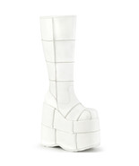 DEMONIA STA301/WVL Women Goth Punk Gogo Dancer 7&quot; Platform White Knee Hi... - $112.08 CAD