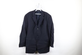 Vtg 90s Hugo Boss Mens 42R Distressed Wool Stretch 3 Button Suit Jacket ... - $29.65