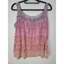 Avenue Tank Top 18/20 Womens Plus Size Multicolor Pullover Sleeveless Ombre - £14.70 GBP