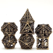 Metal Dice Set, Hollow Polyhedral Skull Metal Dice Suitable For Dungeons... - £51.88 GBP
