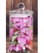 Clear Glass ~ Apothecary Jar w/Lid ~ 3.86&quot; Dia. x 6.89&quot; Tall ~ Storage C... - $26.18