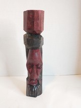 Hand Carved Art Ironwood Carving Statue Jamaican Man Tiki Style 8.5&quot;t - $15.83