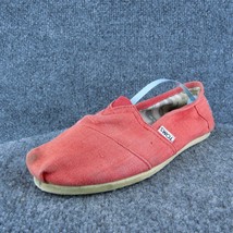 TOMS  Women Flat Shoes Orange Fabric Slip On Size 8 Medium - £19.90 GBP