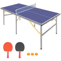 Foldable Ping Pong Table Set: 6ft Indoor/Outdoor - £80.23 GBP