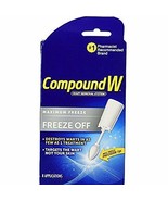 Compound W Wart Remover Max Strength Fast Acting Liquid Freeze Off 8 App... - £23.48 GBP