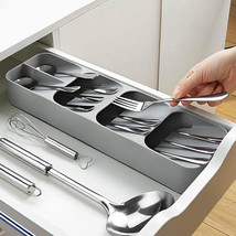Compact Cutlery Organizer Kitchen Drawer Tray - £15.16 GBP