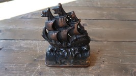 Antique Pirate Ship Nautical Bookend 5.5&quot; - £19.48 GBP