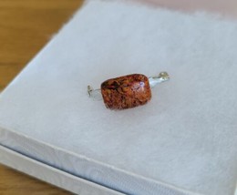 Rare Cognac Amber Polished Bead Brooch Lapel Pin Fashion Accessory - £7.79 GBP