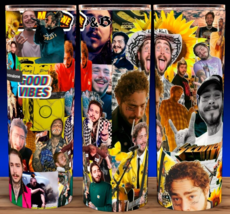 Post Malone Sunflower Music Collage Cup Mug Tumbler 20oz with lid and straw - $19.75