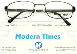 NEW MODERN TIMES TROPHY MATTE GUNMETAL EYEGLASSES GLASSES FRAME 55-19-145mm - €17,94 EUR