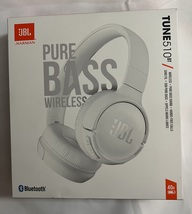 JBL Tune 510BT: Wireless On-Ear Headphones with Purebass Sound - White - £31.59 GBP