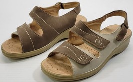 *M) Pavers Ladies Strap Beige Sandals Shoes Size 36 fit like 7.5 - £7.86 GBP
